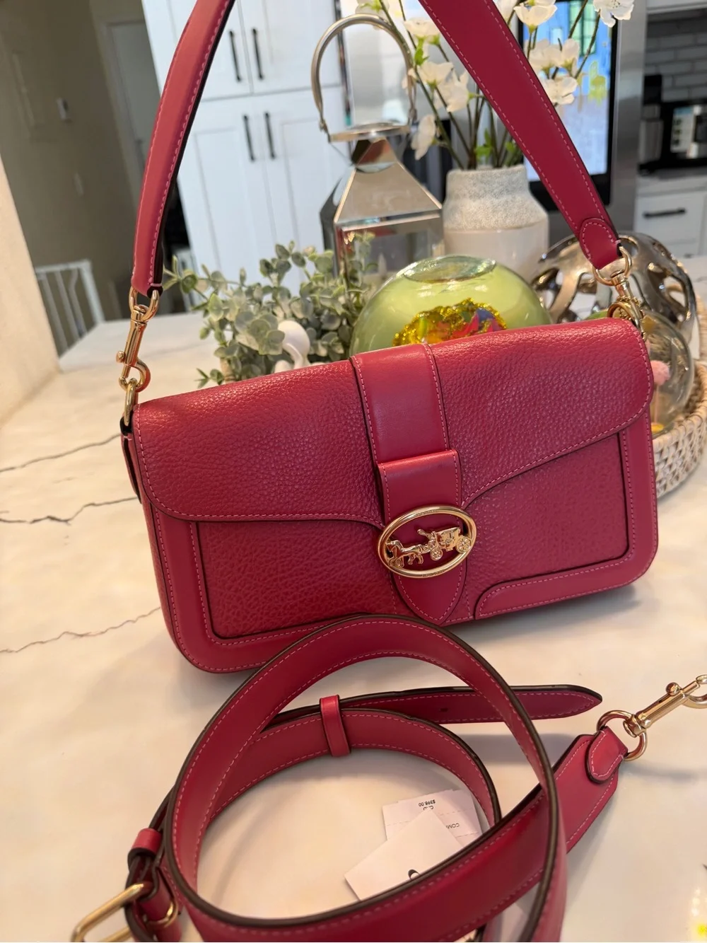 ❤️ Beautiful Red Coach Leather Bag ❤️